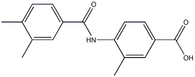 4-[(3,4-dimethylbenzene)amido]-3-methylbenzoic acid Struktur