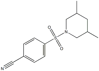 4-[(3,5-dimethylpiperidin-1-yl)sulfonyl]benzonitrile Struktur