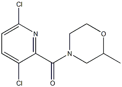 4-[(3,6-dichloropyridin-2-yl)carbonyl]-2-methylmorpholine Struktur