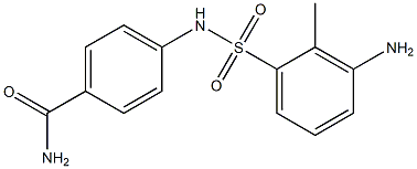 4-[(3-amino-2-methylbenzene)sulfonamido]benzamide Struktur