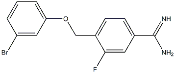 4-[(3-bromophenoxy)methyl]-3-fluorobenzenecarboximidamide Struktur