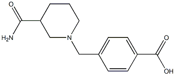 4-[(3-carbamoylpiperidin-1-yl)methyl]benzoic acid Struktur