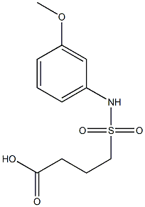 4-[(3-methoxyphenyl)sulfamoyl]butanoic acid Struktur