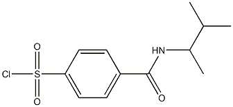 4-[(3-methylbutan-2-yl)carbamoyl]benzene-1-sulfonyl chloride Struktur