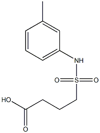 4-[(3-methylphenyl)sulfamoyl]butanoic acid Struktur