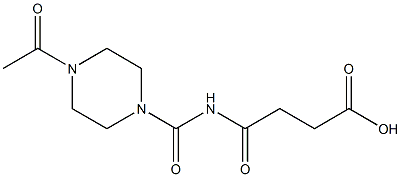 4-[(4-acetylpiperazin-1-yl)carbonylamino]-4-oxobutanoic acid Struktur