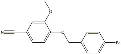 4-[(4-bromobenzyl)oxy]-3-methoxybenzonitrile Struktur