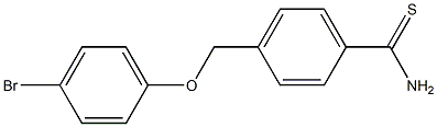 4-[(4-bromophenoxy)methyl]benzenecarbothioamide Struktur