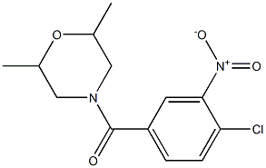 4-[(4-chloro-3-nitrophenyl)carbonyl]-2,6-dimethylmorpholine Struktur