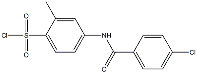 4-[(4-chlorobenzene)amido]-2-methylbenzene-1-sulfonyl chloride Struktur