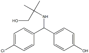 4-[(4-chlorophenyl)[(1-hydroxy-2-methylpropan-2-yl)amino]methyl]phenol Struktur