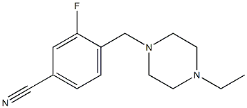 4-[(4-ethylpiperazin-1-yl)methyl]-3-fluorobenzonitrile Struktur