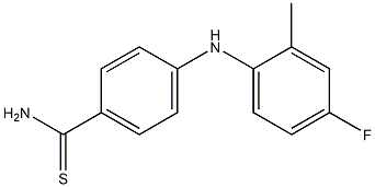 4-[(4-fluoro-2-methylphenyl)amino]benzene-1-carbothioamide Struktur