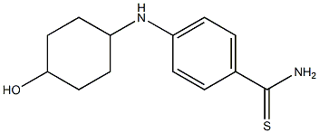 4-[(4-hydroxycyclohexyl)amino]benzene-1-carbothioamide Struktur