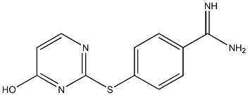 4-[(4-hydroxypyrimidin-2-yl)sulfanyl]benzene-1-carboximidamide Struktur