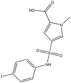 4-[(4-iodophenyl)sulfamoyl]-1-methyl-1H-pyrrole-2-carboxylic acid Struktur