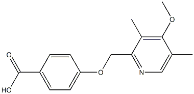 4-[(4-methoxy-3,5-dimethylpyridin-2-yl)methoxy]benzoic acid Struktur