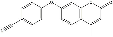 4-[(4-methyl-2-oxo-2H-chromen-7-yl)oxy]benzonitrile Struktur