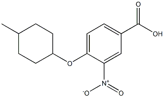 4-[(4-methylcyclohexyl)oxy]-3-nitrobenzoic acid Struktur