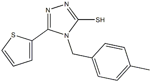 4-[(4-methylphenyl)methyl]-5-(thiophen-2-yl)-4H-1,2,4-triazole-3-thiol Struktur