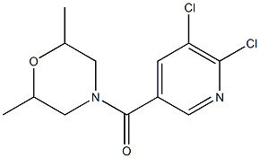 4-[(5,6-dichloropyridin-3-yl)carbonyl]-2,6-dimethylmorpholine Struktur