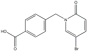 4-[(5-bromo-2-oxo-1,2-dihydropyridin-1-yl)methyl]benzoic acid Struktur