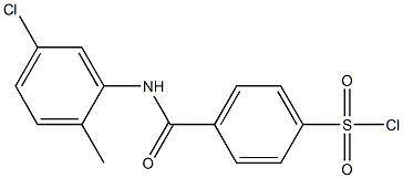 4-[(5-chloro-2-methylphenyl)carbamoyl]benzene-1-sulfonyl chloride Struktur