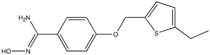 4-[(5-ethylthien-2-yl)methoxy]-N'-hydroxybenzenecarboximidamide Struktur