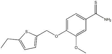 4-[(5-ethylthiophen-2-yl)methoxy]-3-methoxybenzene-1-carbothioamide Struktur