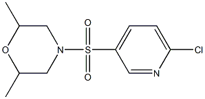 4-[(6-chloropyridine-3-)sulfonyl]-2,6-dimethylmorpholine Struktur