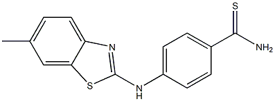 4-[(6-methyl-1,3-benzothiazol-2-yl)amino]benzene-1-carbothioamide Struktur