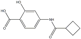 4-[(cyclobutylcarbonyl)amino]-2-hydroxybenzoic acid Struktur