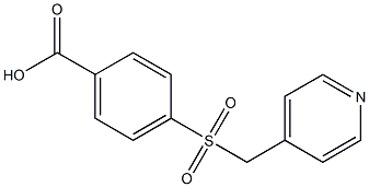 4-[(pyridin-4-ylmethyl)sulfonyl]benzoic acid Struktur