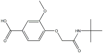 4-[(tert-butylcarbamoyl)methoxy]-3-methoxybenzoic acid Struktur