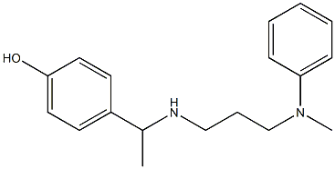 4-[1-({3-[methyl(phenyl)amino]propyl}amino)ethyl]phenol Struktur