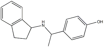 4-[1-(2,3-dihydro-1H-inden-1-ylamino)ethyl]phenol Struktur