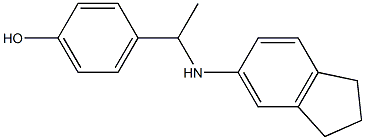 4-[1-(2,3-dihydro-1H-inden-5-ylamino)ethyl]phenol Struktur