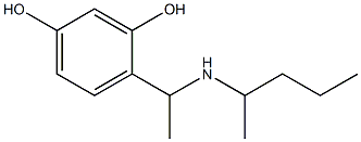 4-[1-(pentan-2-ylamino)ethyl]benzene-1,3-diol Struktur