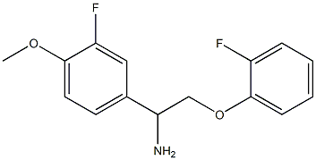 4-[1-amino-2-(2-fluorophenoxy)ethyl]-2-fluoro-1-methoxybenzene Struktur