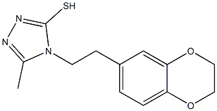 4-[2-(2,3-dihydro-1,4-benzodioxin-6-yl)ethyl]-5-methyl-4H-1,2,4-triazole-3-thiol Struktur