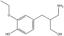 4-[2-(aminomethyl)-3-hydroxypropyl]-2-ethoxyphenol Struktur