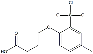 4-[2-(chlorosulfonyl)-4-methylphenoxy]butanoic acid Struktur