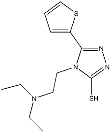 4-[2-(diethylamino)ethyl]-5-(thiophen-2-yl)-4H-1,2,4-triazole-3-thiol Struktur