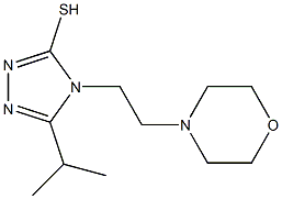 4-[2-(morpholin-4-yl)ethyl]-5-(propan-2-yl)-4H-1,2,4-triazole-3-thiol Struktur