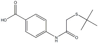 4-[2-(tert-butylsulfanyl)acetamido]benzoic acid Struktur