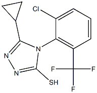 4-[2-chloro-6-(trifluoromethyl)phenyl]-5-cyclopropyl-4H-1,2,4-triazole-3-thiol Struktur