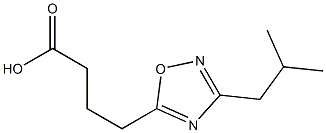 4-[3-(2-methylpropyl)-1,2,4-oxadiazol-5-yl]butanoic acid Struktur