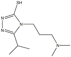 4-[3-(dimethylamino)propyl]-5-(propan-2-yl)-4H-1,2,4-triazole-3-thiol Struktur