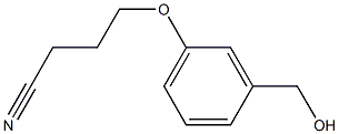 4-[3-(hydroxymethyl)phenoxy]butanenitrile Struktur