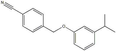 4-[3-(propan-2-yl)phenoxymethyl]benzonitrile Struktur